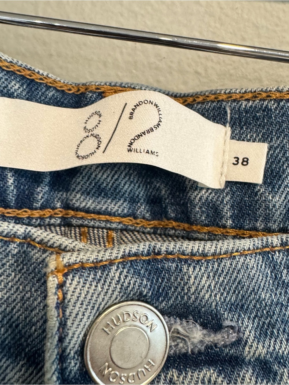 Hudson X Brandon Williams Light Wash Distressed Kick Flare Jack Jeans NEW 38 - Picture 9 of 11